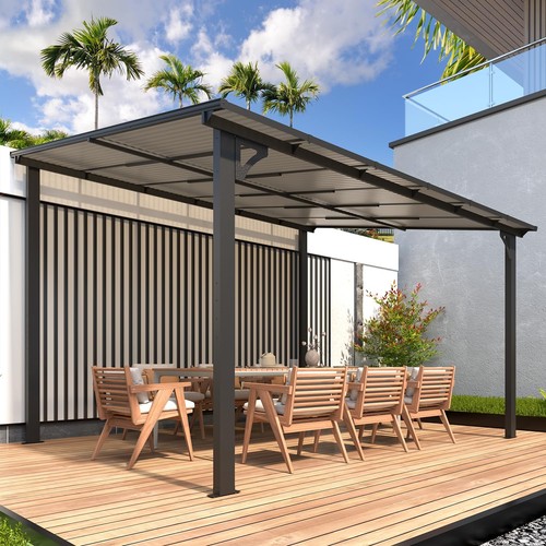 Wall mounted lean gazebo - mounted,