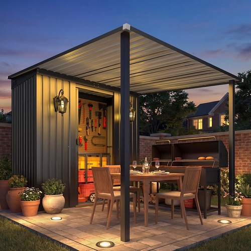 Metal lean to shed - metal,