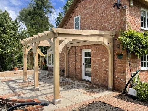 Oak lean pergola - lean,