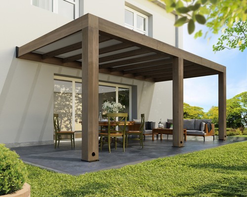 Lean cedar wood pergola - lean,