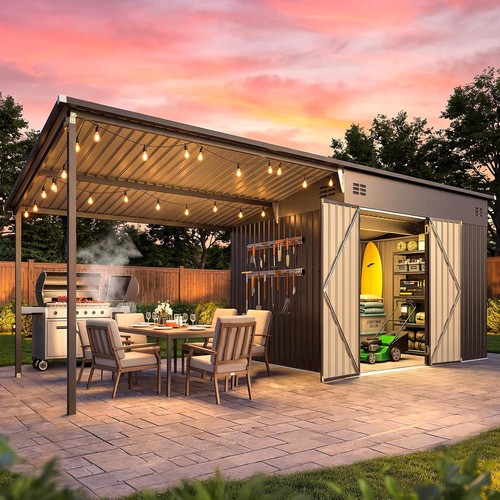 Aecojoy 20x8 metal lean to - aecojoy,