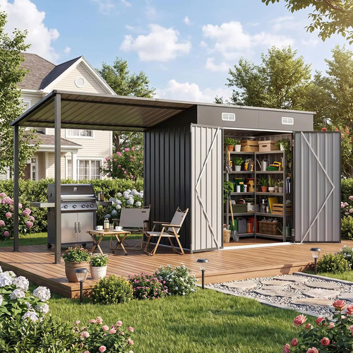 12x4ft outdoor lean - outdoor, shed