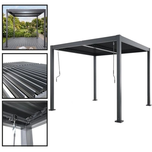 Aluminium pergola 3x3m - aluminium,