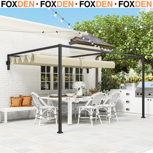 3x4m lean pergola with - lean, to