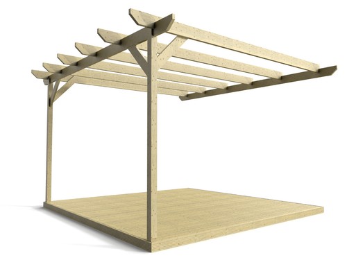 Lean pergola decking kit - decking,