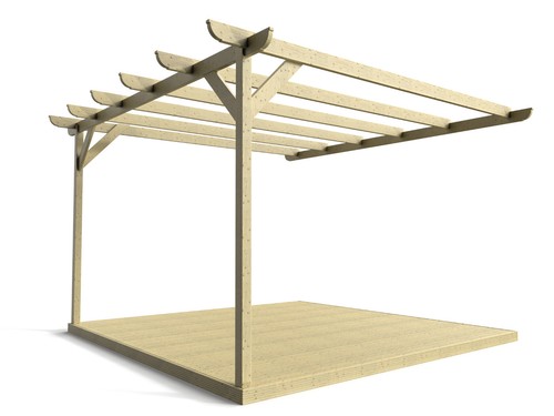 Lean pergola decking - pergola, kit